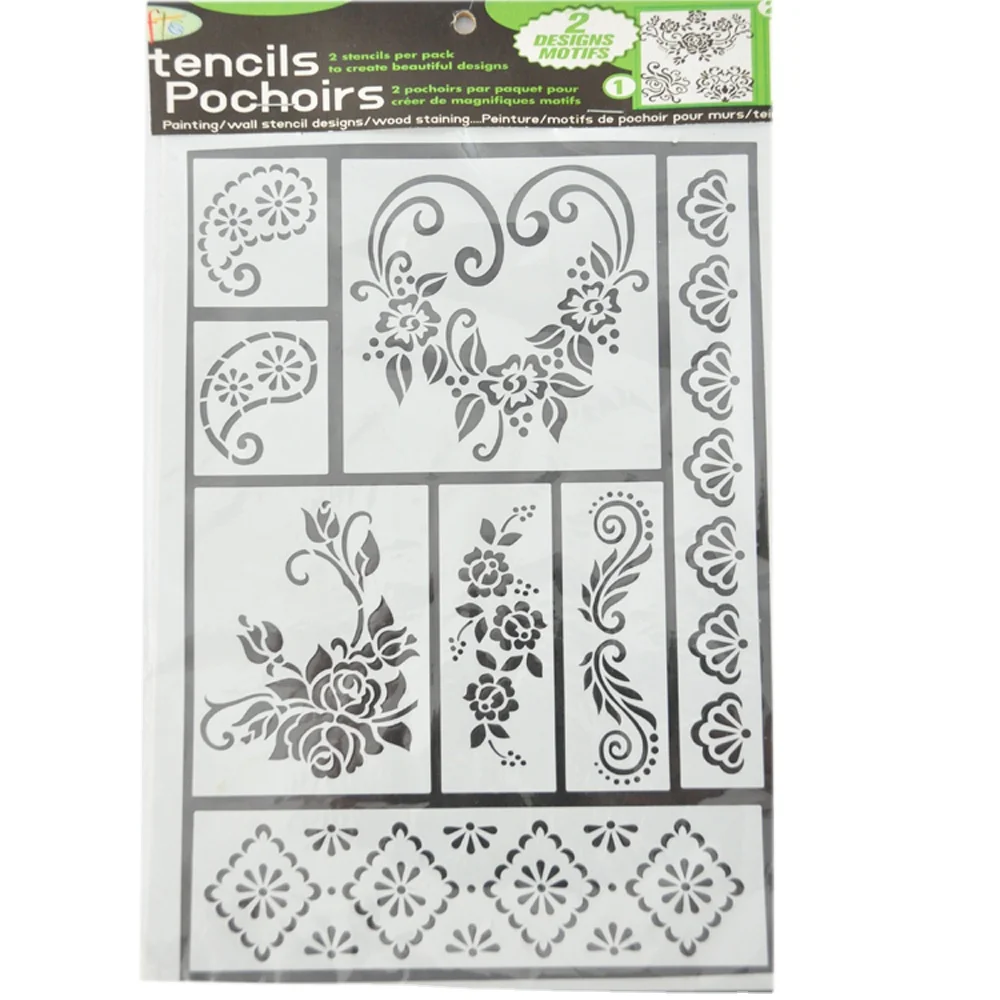 Various Design Flower Shaped Adhesive Stencil