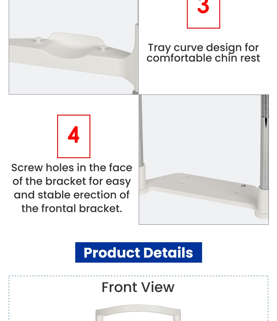 HTL Telescopic Forehead Support Bracket Adjustable Optometry Table Bracket for Ophthalmic Glasses Equipment