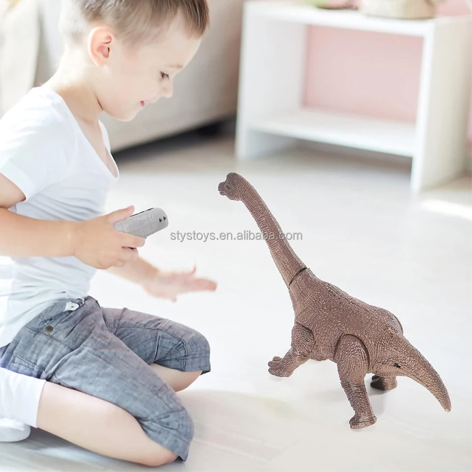 Light up Walking Brachiosaurus Infrared Simulation Longneck Dinosaur R/C Dinosaur Toy Robot with Lights & Sounds