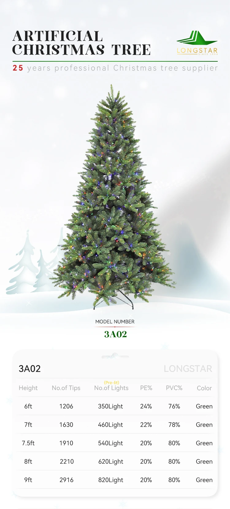 2023 Luxury Artificial Christmas Tree Hinged Structure Indoor And