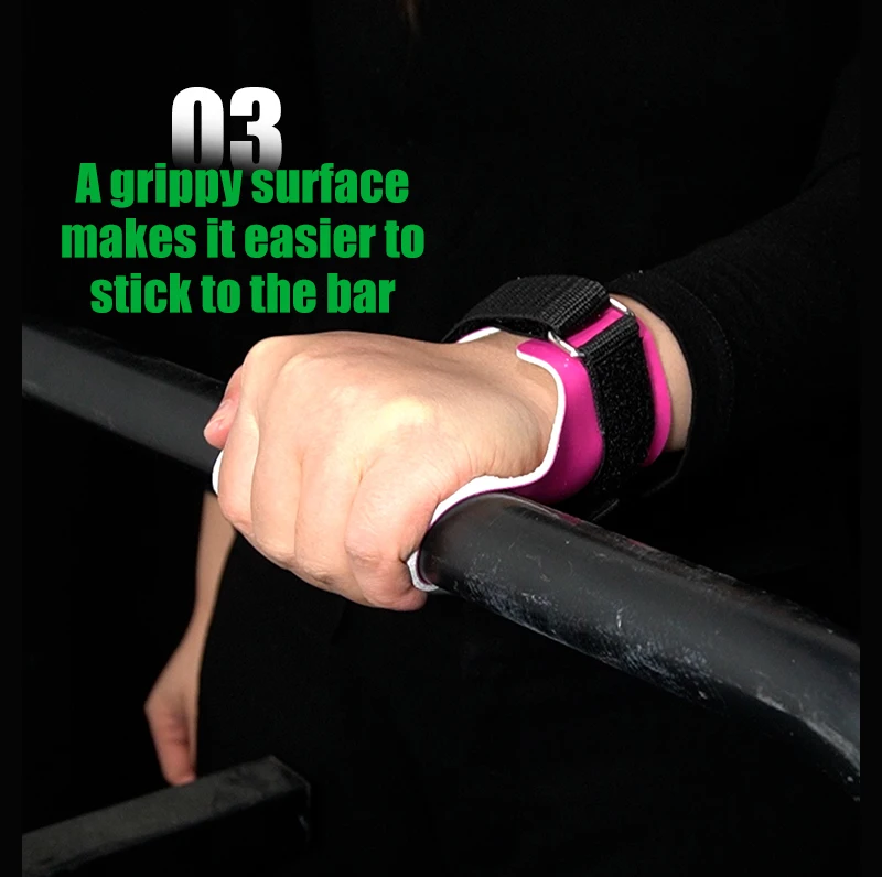 Custom Down Pull Palm Protector Crossfit No Hole Rubber Fingerless Grip