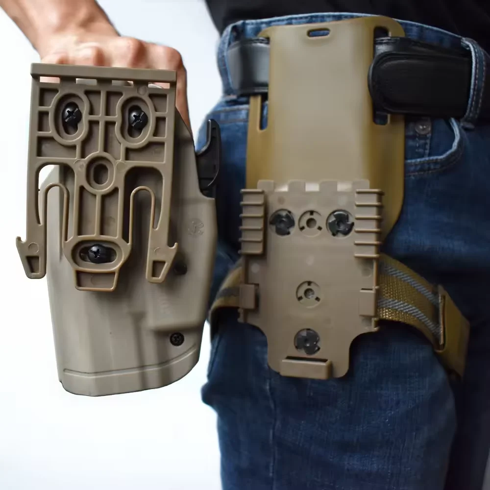 Tactical 579 GLS Pro-Fit Gun Holster for WALTHER PPQ M2 9/40 HK45 GL 17 19 with QLS 19 22 Quick Locking System/Leg Platform