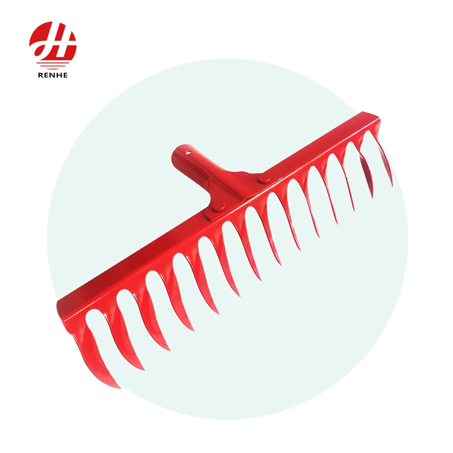 Wholesale Farm Hand Tools 14 Teeth Twisted Teeth Garden  Steel Rakes Head