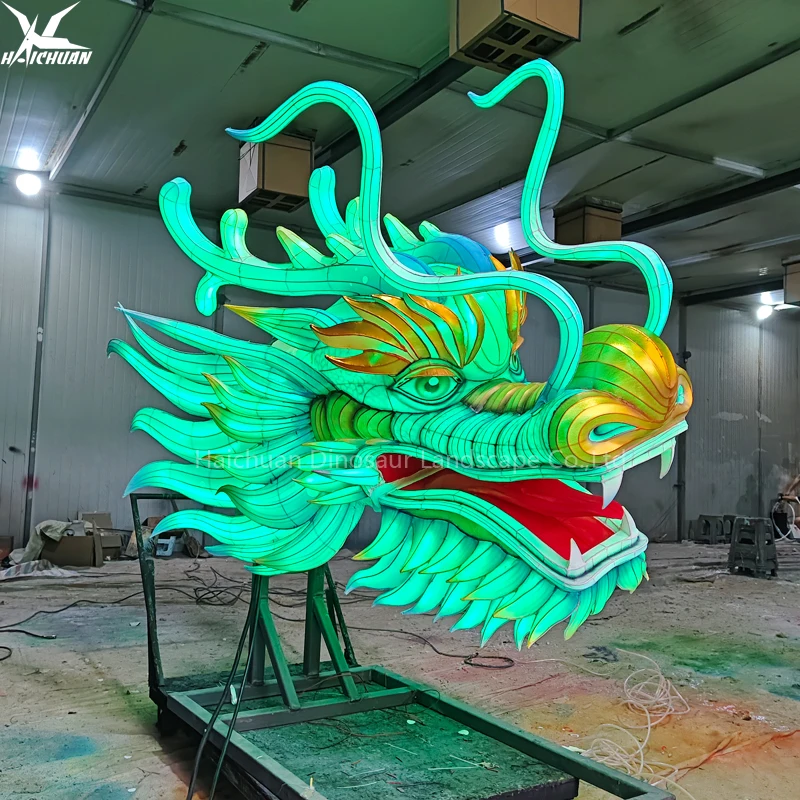 Fabrikmaßgeschneiderte riesige verstellbare chinesische Drachen-Seidenlaternen für Festdekoration Frühling Herbst Neujahr