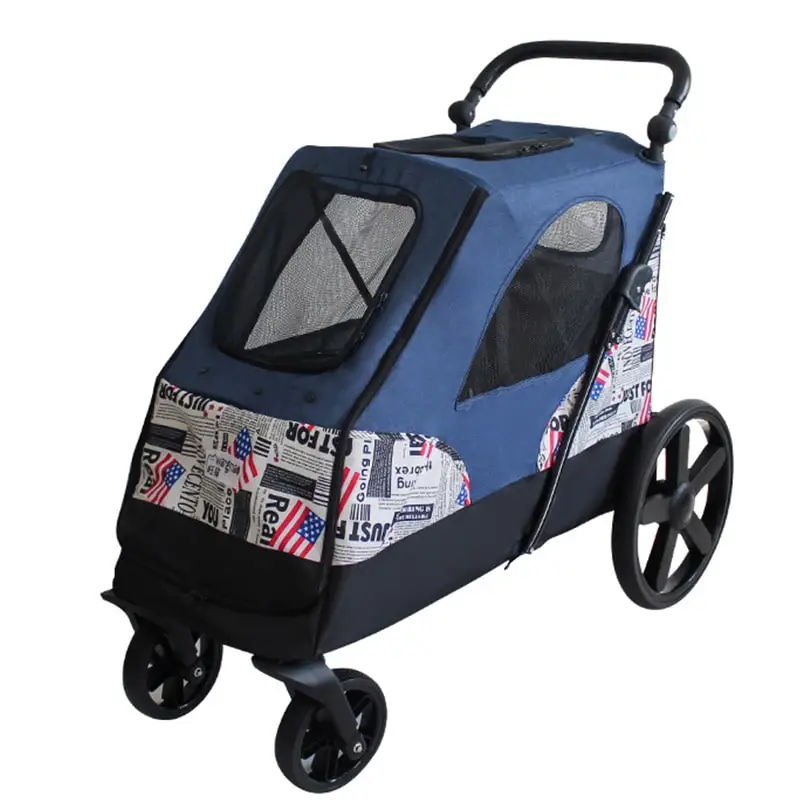 Large 4 Wheel Luxury Jogging Travel Petstroller Trolley Carreolas Para  Perros 1piece Dog Pet Stroller for Pet Cats Dogs