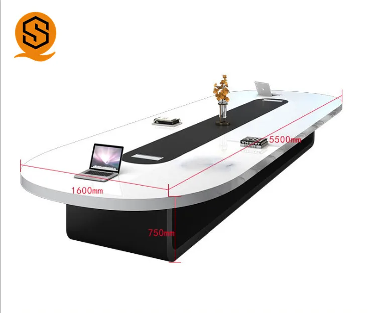 Conference Room Table Acrylic Solid Surface Modern Design Office Furniture Commercial Hotel Use 10-Year Warranty
