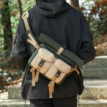 CUSTOM designer nylon mens sling bag cross body shoulder digital camera bag for photography