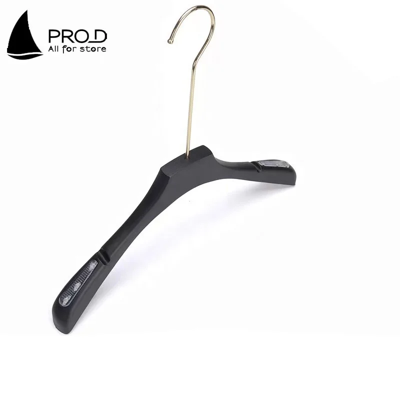 Extra Wide Black Plastic Jacket Hangers - 46cm