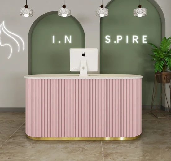 High Quality Modern Small Front Reception Desk Beauty Salon Front Desk for Boutique