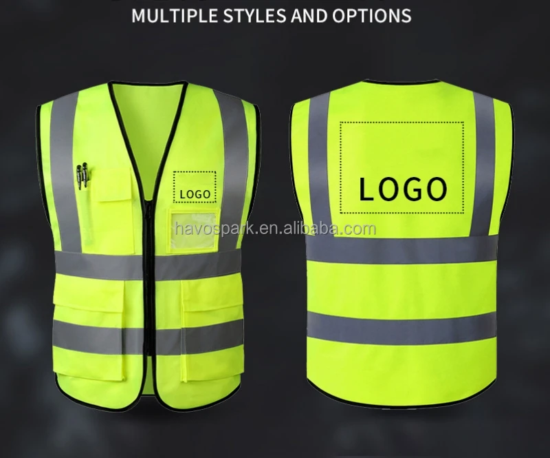 Day & Night Ansi Class 2 Fluorescent Yellow Orange Work Vest High ...