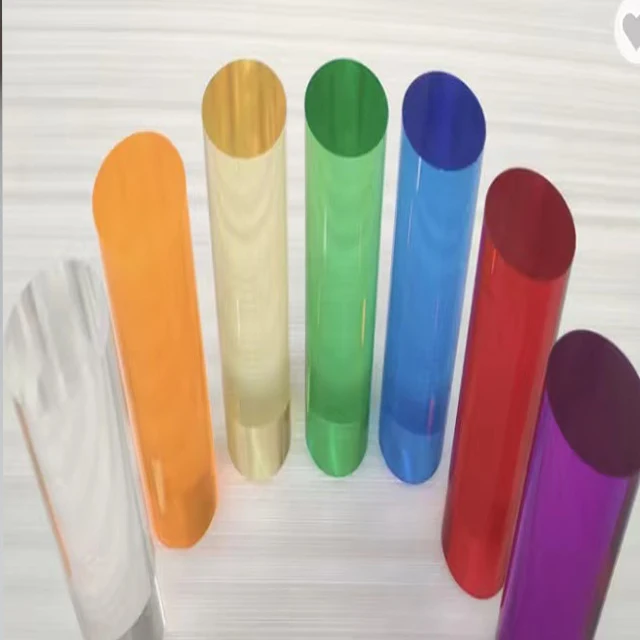 Custom Shape Casting Extrude Round Acrylic Rods High Clear Solid Acrylic Rods Transparent Pmma Bar Plexi Glass Plastic Rods