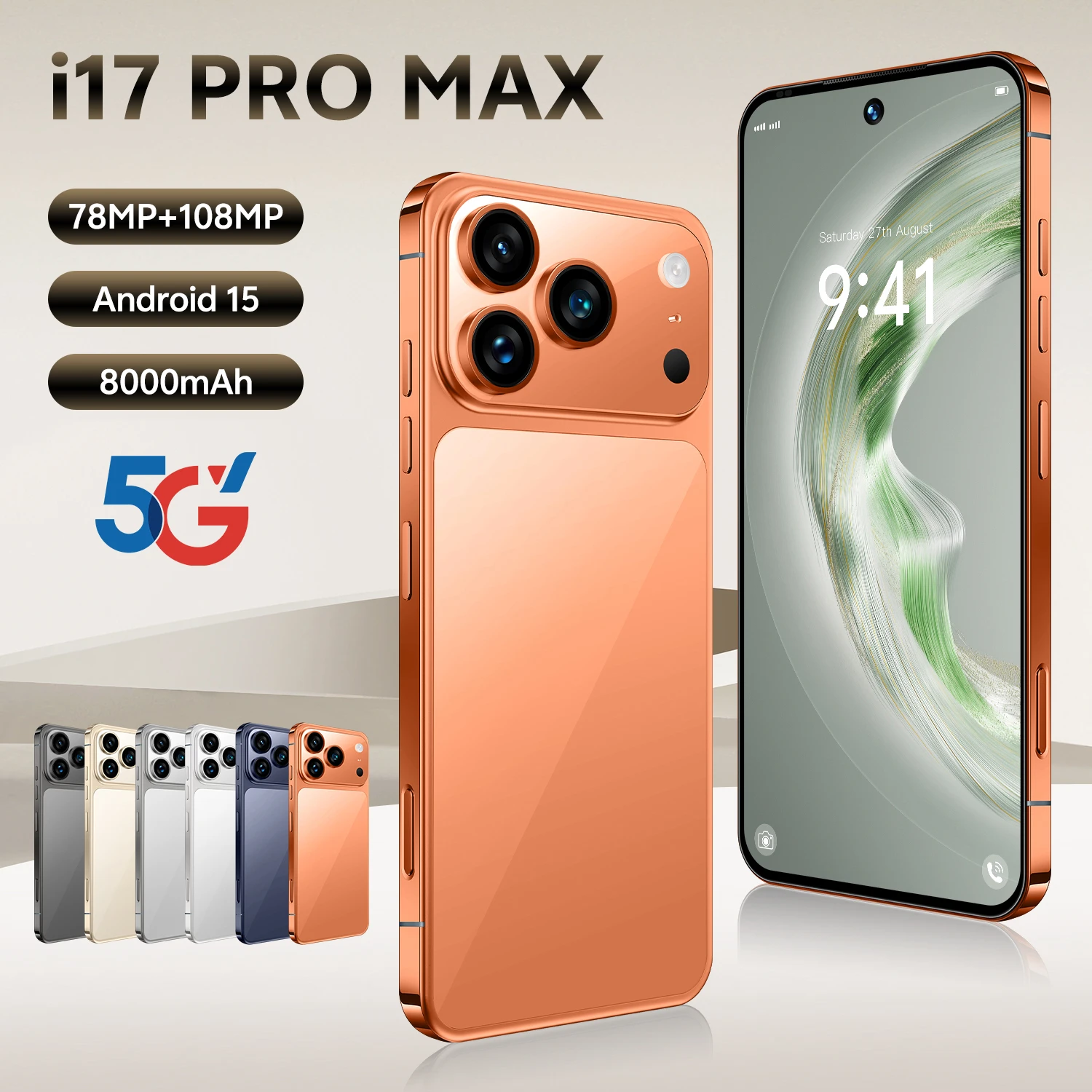 I17 Pro Max - 7.3 Inch, 144hz, 16GB+1TB Android Phone