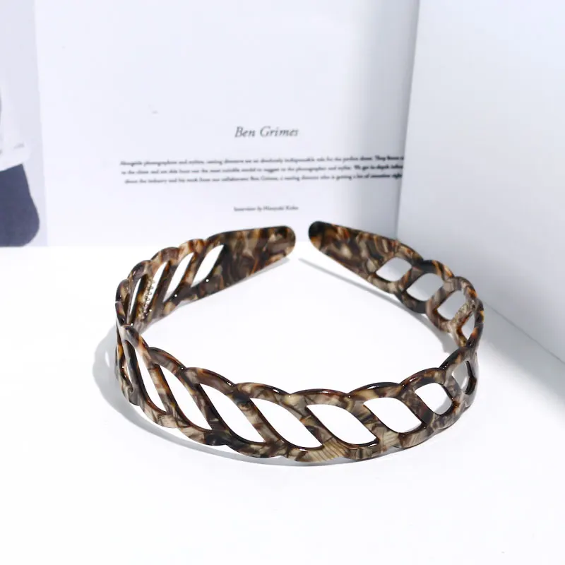 Boho Stirnband Damen Acetat - Schildpatt Design Haarband