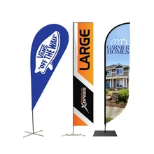 Factory Advertising Tear Drop Flying Feather Custom Banner Beach Flag flags  banners & display accessories