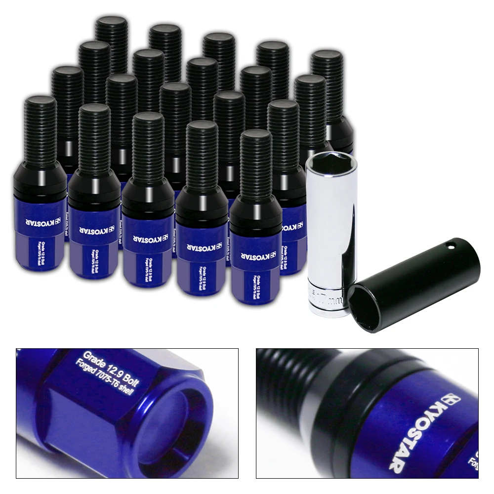 Z RACING 28mm Purple Lug Bolts – 12x1.5mm Cone Seat For MINI Cooper 2002-2006 (Set Of ?)