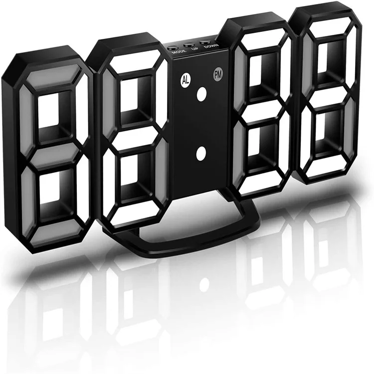 Decorative Wall Clock 3d Led Wall Digital Alarm Usb Powered Time