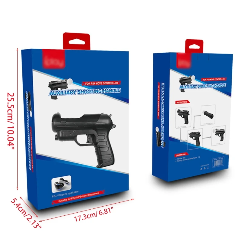 Vr Gun Motion Controller Attachment Nav Exquisite Move Shooter for  PS4 Ps3 VR MOVE Game Controller Accessories