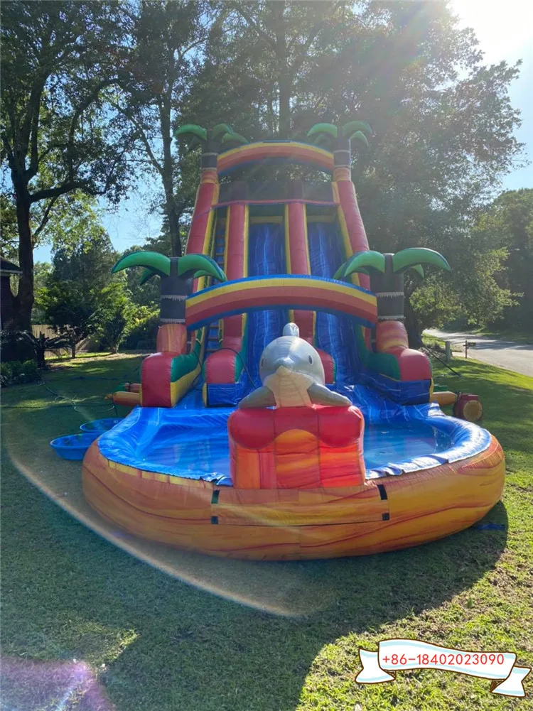 Top Selling Inflatable Waterslide Used Pool Slide Used Commercial Water