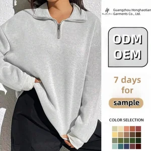 Custom High Quality Quiet Luxury Style Winter Waterproof Breathable Regular Fit Women's Men's Sweatshirts