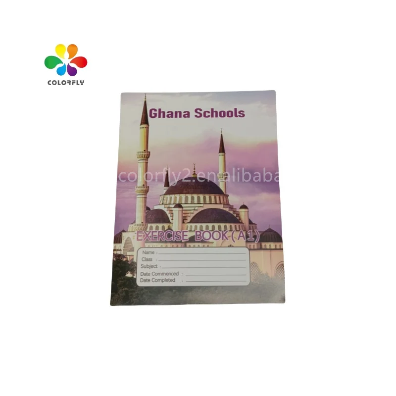 High Quality Ghana A1 Exercise Book White Inner Paper Custom Design  Exercise Books for Schools in Ghana square Exercise Book
