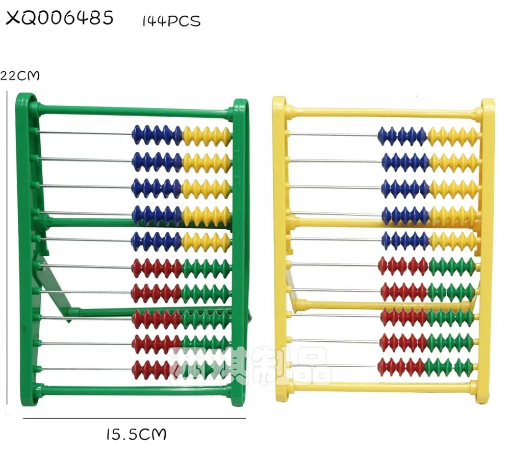 10 стержней 100 бусин красочный АБС-пластик Abacus Soroban детские математические