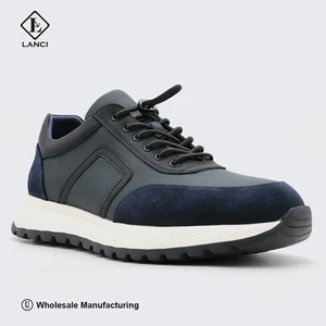 LANCI Shoe Manufacturers Custom Calfskin Sneakers Leather Sneakers Men Working Shoes for Men High Quality