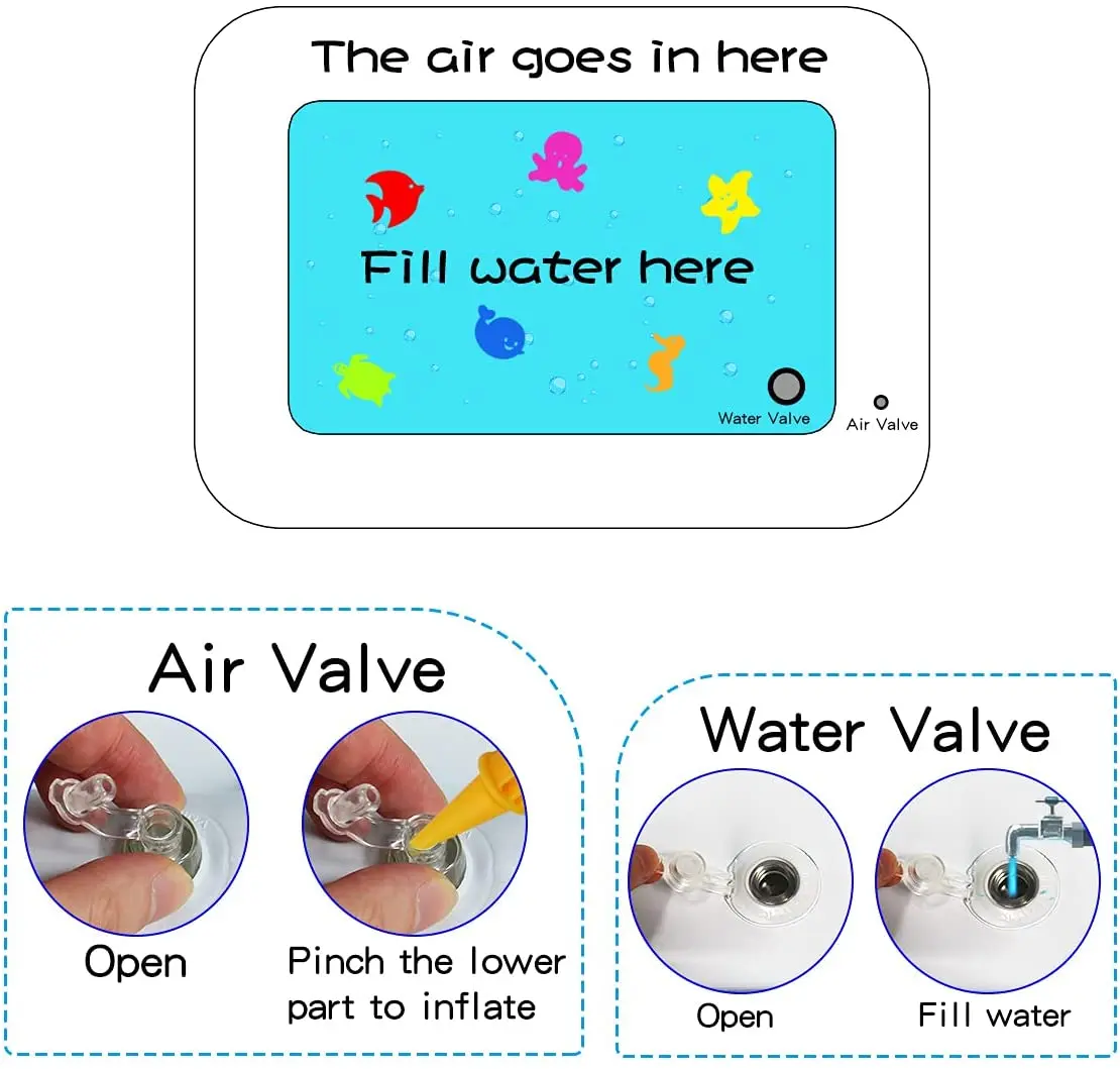 Hot Selling Tummy Time Baby Water Mat Baby Toddler Girl Inflatable Play