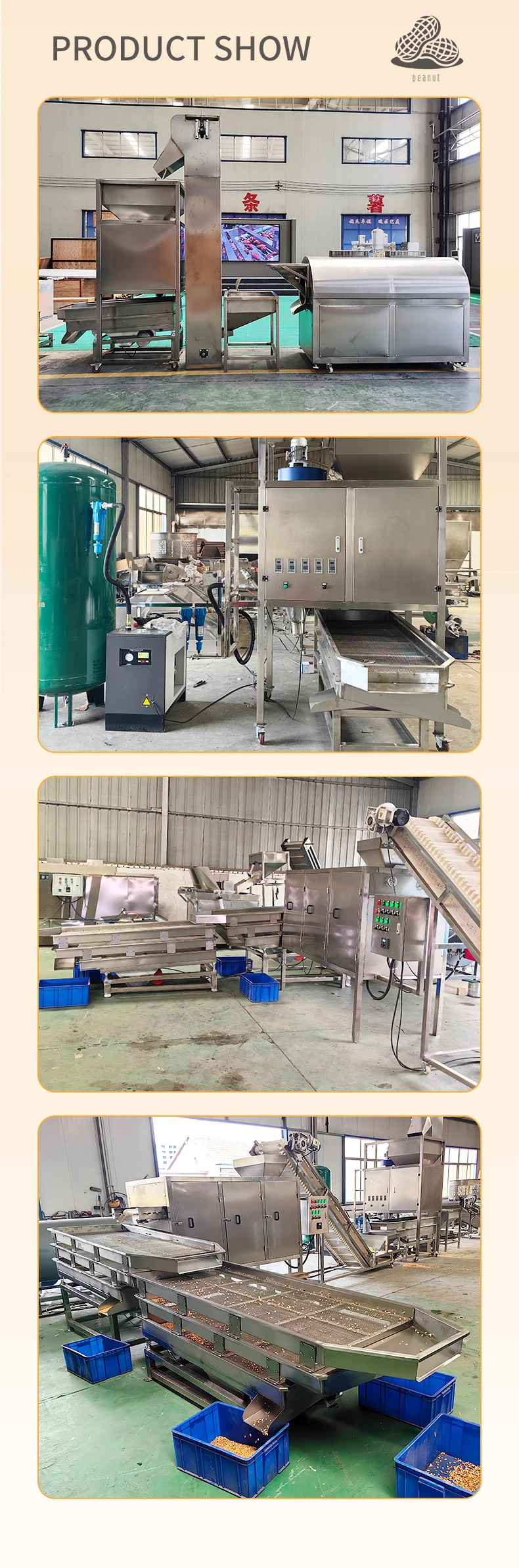Continuous Cocoa Bean Roaster Machine Hazelnut Almond Peanut Roasting ...