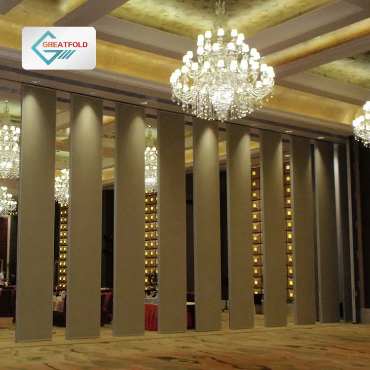 Modern MDF Acoustic Partition Wall Sliding for Banquet Removable Foldable Gym Wall for School Melamine Material