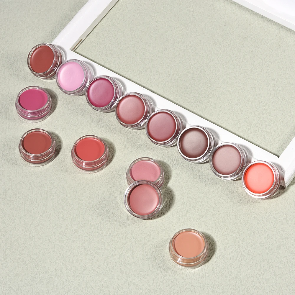 Высококачественная 14-абажурная веганская водостойкая палитра кремовых румян с многоцелевой формулой для макияжа губ щек и