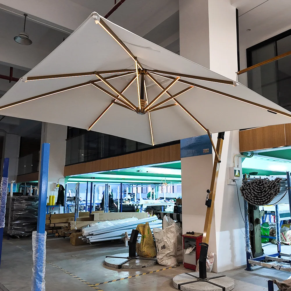 cantilever patio umbrellas wholesale Formosa Covers Umbrella Replacement Canopy TOP ONLY for 11 Foot 8 Rib Outdoor Garden Offset Umbrella Fabric Round Octagonal, Premium UPGRADED CANOPY ABCCANOPY Cantilever Patio Umbrella Double