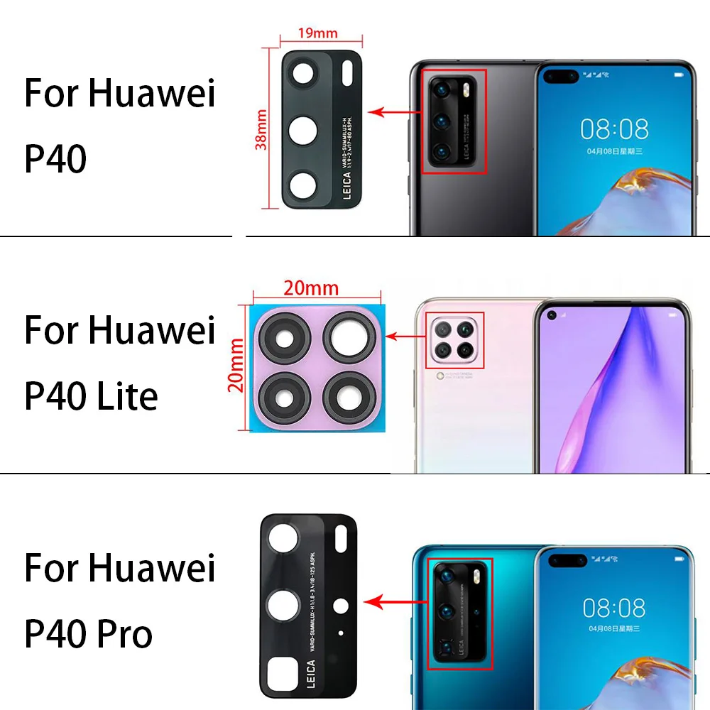Lente de cámara trasera móvil para Huawei P70 P60 P50 P40 P30 P20