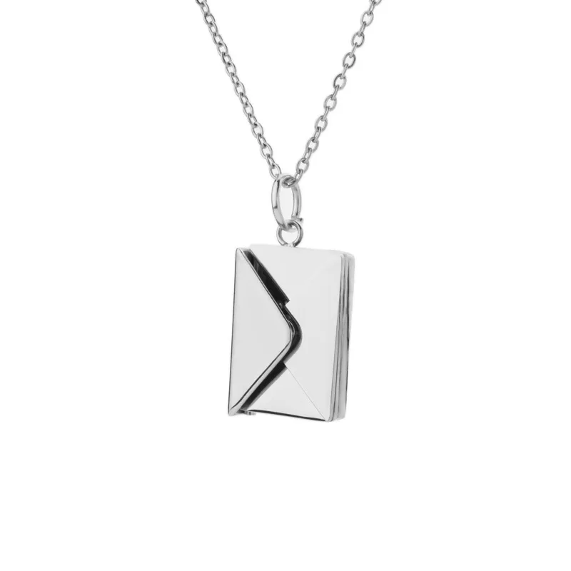 Custom Love You Envelope Necklace - Fine Jewelry