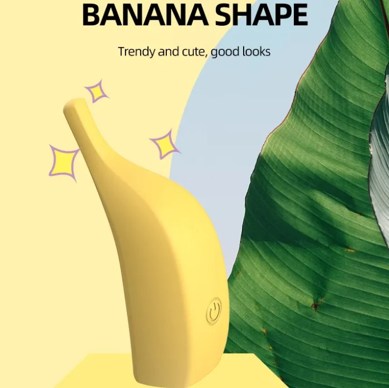 Magnetisch aufladbares Sexspielzeug für Erwachsene, 10 Frequenzen, gelbe bananenförmige Liebes-Ei-Vibrator-Frucht für Vibrationsvibrator_voghion.com