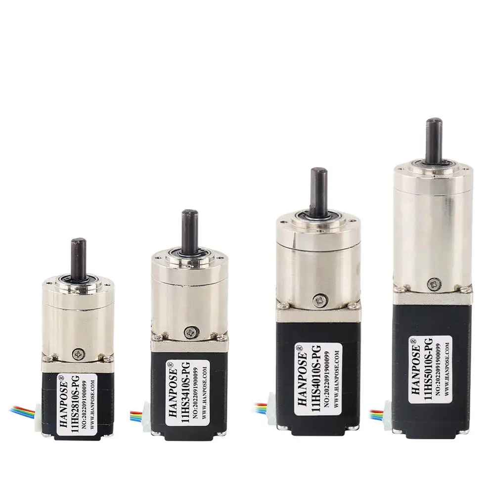 HANPOSE 11HS2810/3410/4010/5010-PG 28 planetreduceret stepmotor, reduktionsforhold 3,17–720:1, højtdrejningsmoment stepmotor med gearkasse