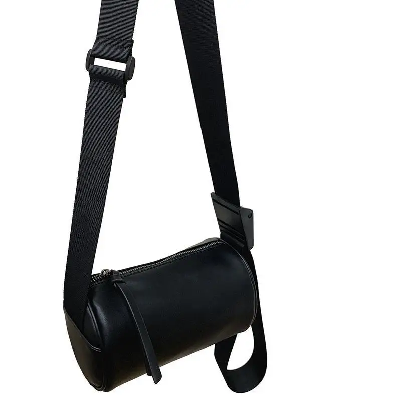 Simple Pillow Bag  One-shoulder Diagonal Handbag Fashion Small Cylinder Bag Trend Solid Color Bucket Bag
