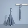 Bleu brume - parapluie inversé automatique poignée en C