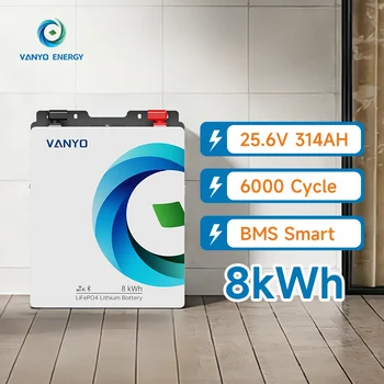 8kwh Lithium Battery Ion 25.6V Solar Lifepo4 5KWH 314AH 200AH Lithium Batteries Energy Storage Batterie Solaire