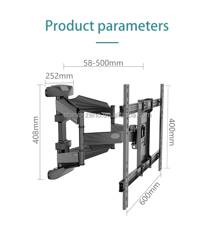 Kaloc Klc S8 Tv Wall Mount Flat Screen Tv Swivel Tilt Full Motion Tv