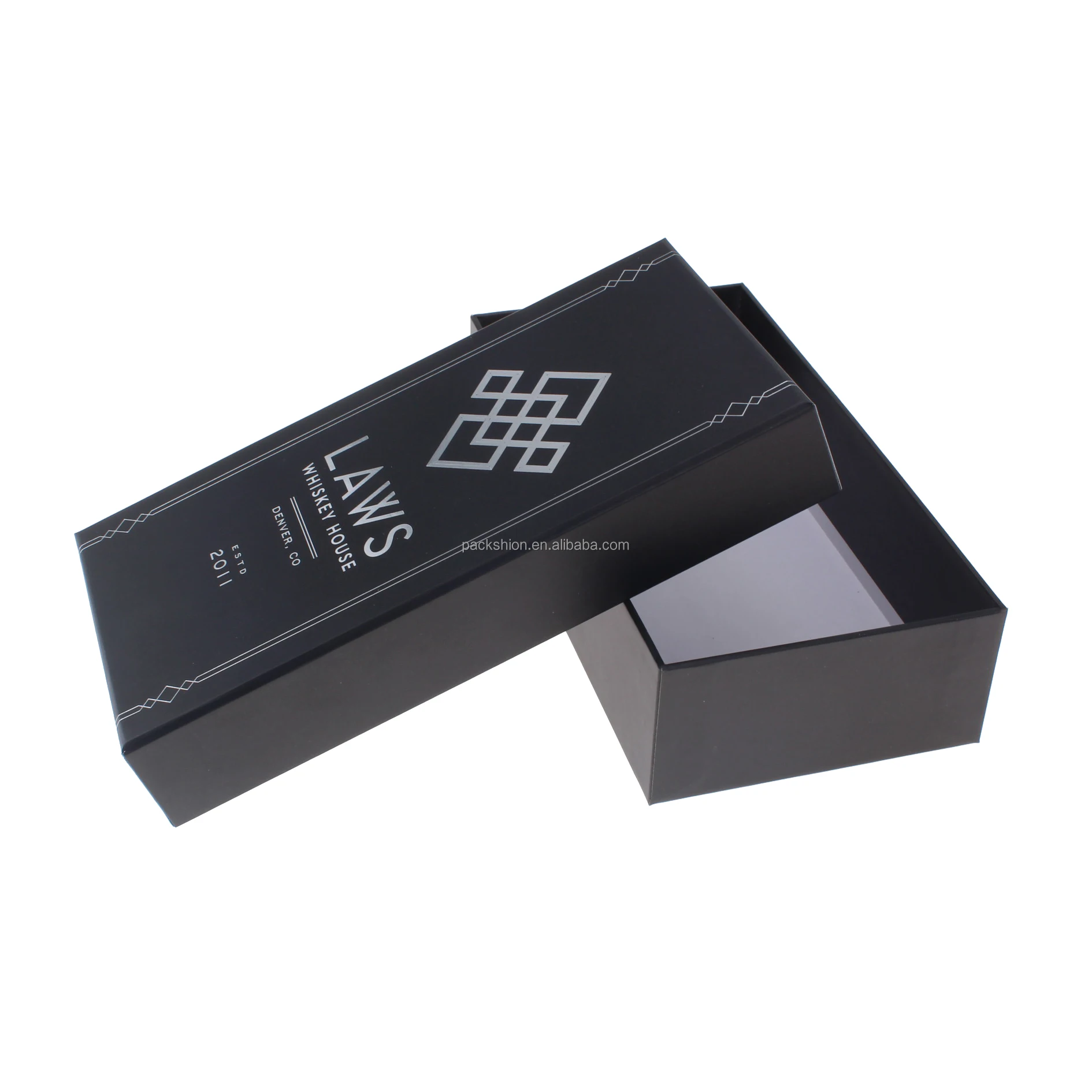 Accept Custom Design Recyclable Black Rigid Base and Heaven Gift Box with Competitive Price