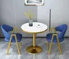Sedie in marmo bianco+blu scuro