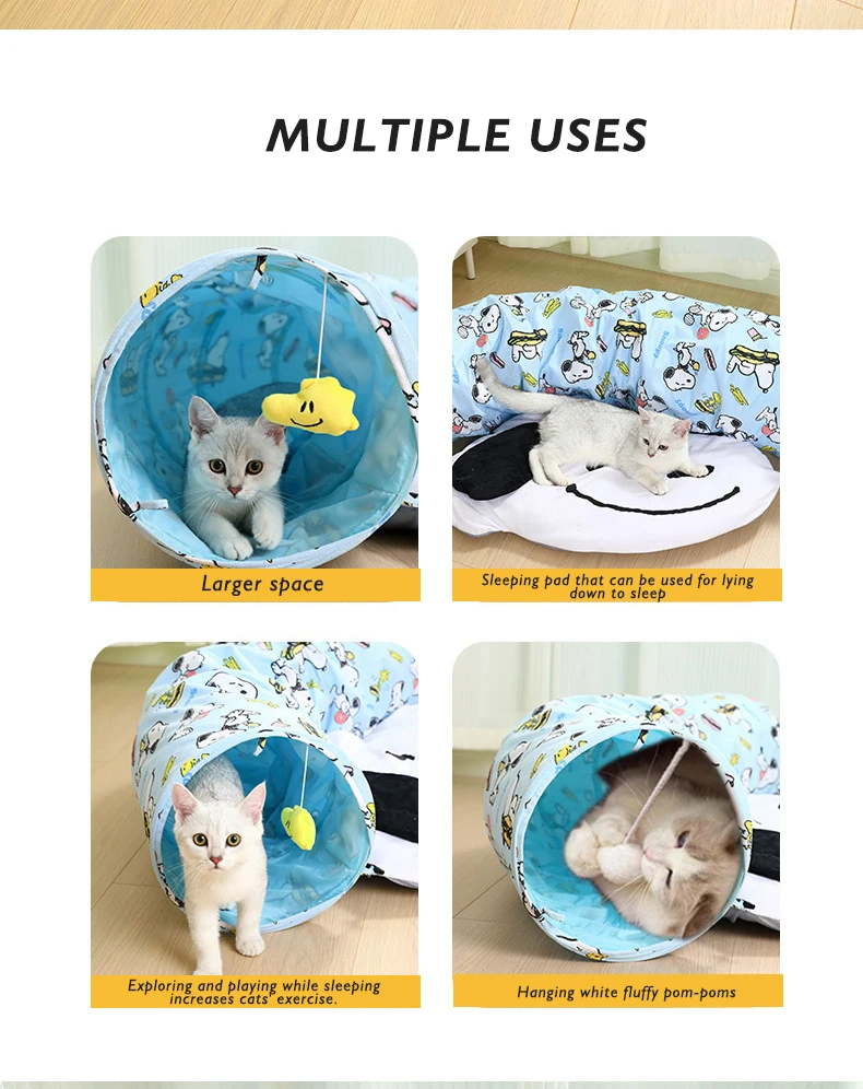 New snoopy Joint cat Toy cat Tunnel Four Seasons General Boredom Artifact Tunnel Drill Hole Can Unpick and Wash Can Sleeping details