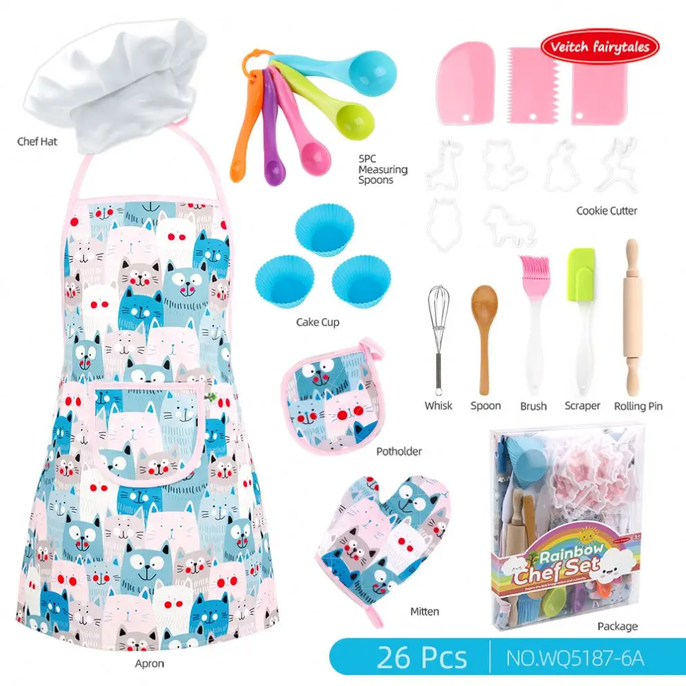 Wq5187-6a фартук Лидер продаж деревянные игрушки питания Детские деревянные кухня для девочек