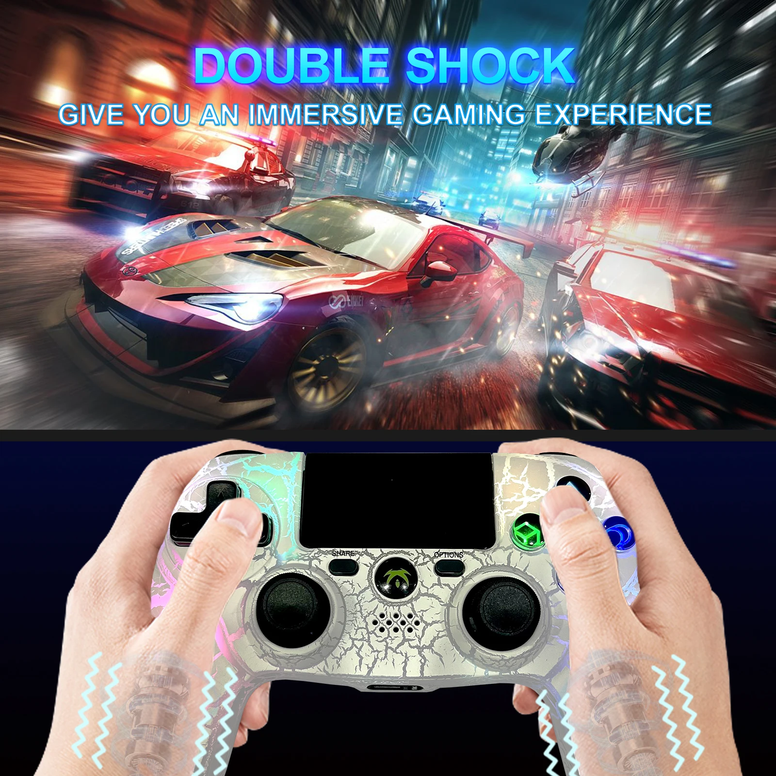 Wireless Controller for Ps4 Gamepad for Ps4 Command Hand Joystick for Playstation 4 Remote Control Game Pad Led Light