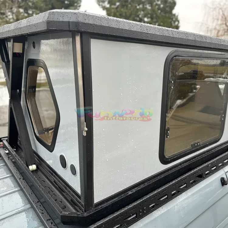 4 Person Aluminum Manual Setup Hard Shell Car Roof Top Tent Rooftop ...