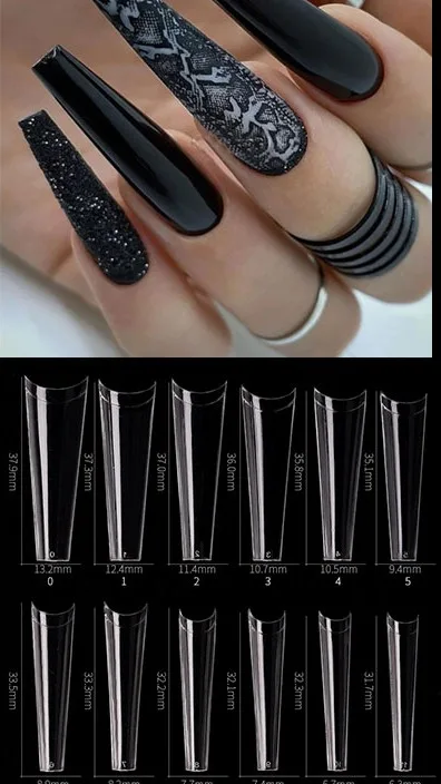New 500 Pcs Pack Xxl Coffin Nail Tips Half Cover French Acrylic Artificial False Nail Art Tips Buy Artificial Nails For Salon Acrylic Extension Fingernails Pro False Press On Nails Product On Alibaba Com