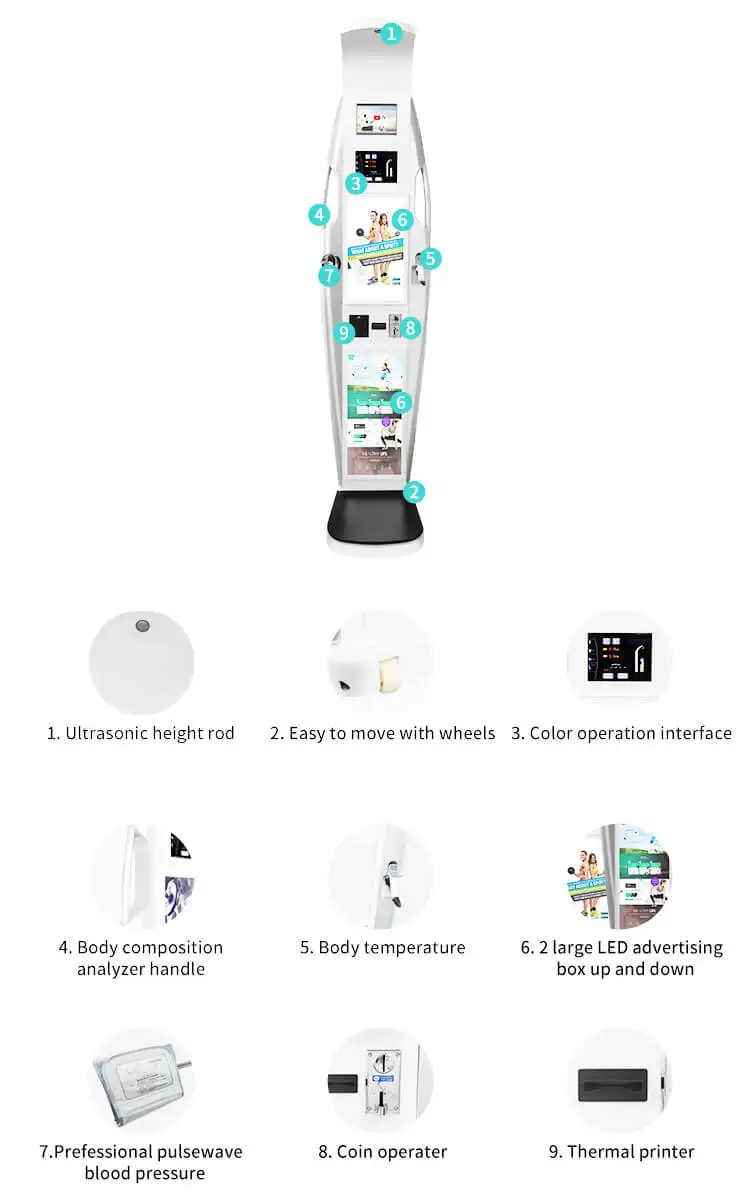 product smart weighing scales elegant design integrated ultrasonic measurement electronic scale for pharmacy clinic medical equipment-63