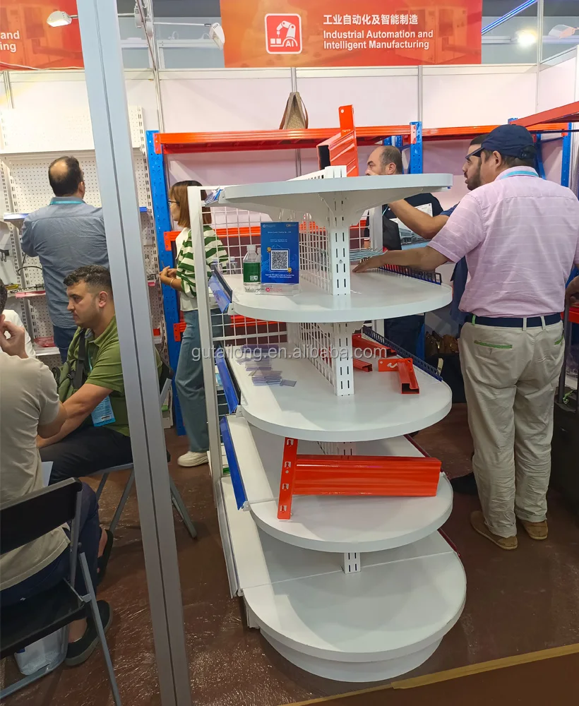Customized Supermarket Shelves Retail Gondola Shelving Store Back Wall ...