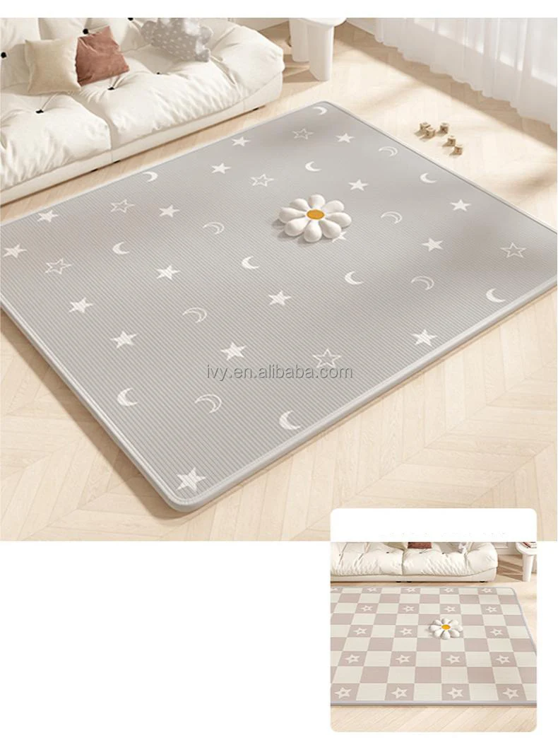 IVY Foldable Children Crawling Mat Double-sided Waterproof Room Decor Soft Foam Kids Rug Carpet Large Baby Play Mat supplier