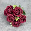 7 roses rondes - rouge vin